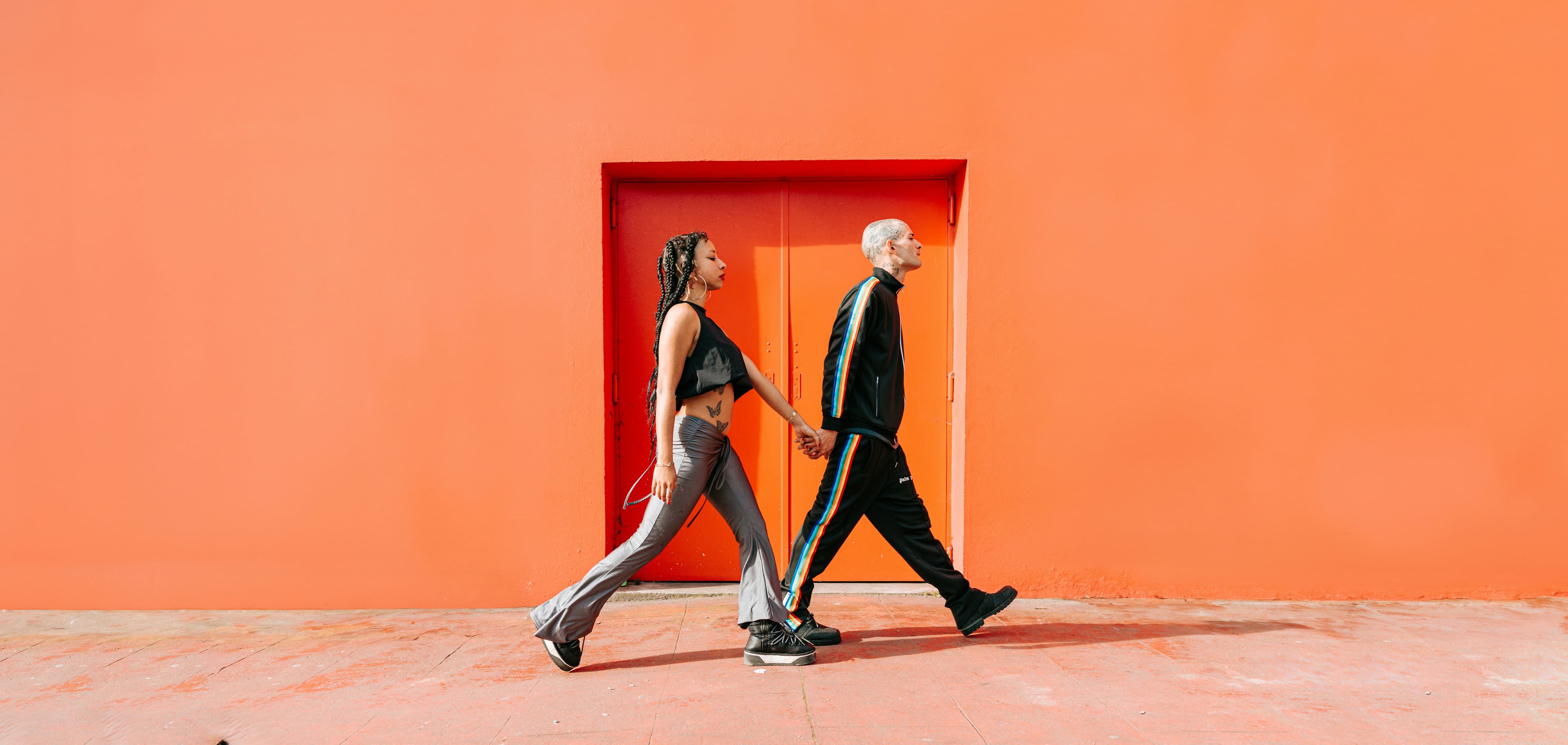 Couple walking